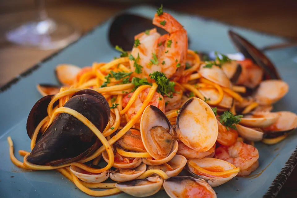 BookNoFees: Beispielfoto: Spaghetti mit Meeresfrüchten